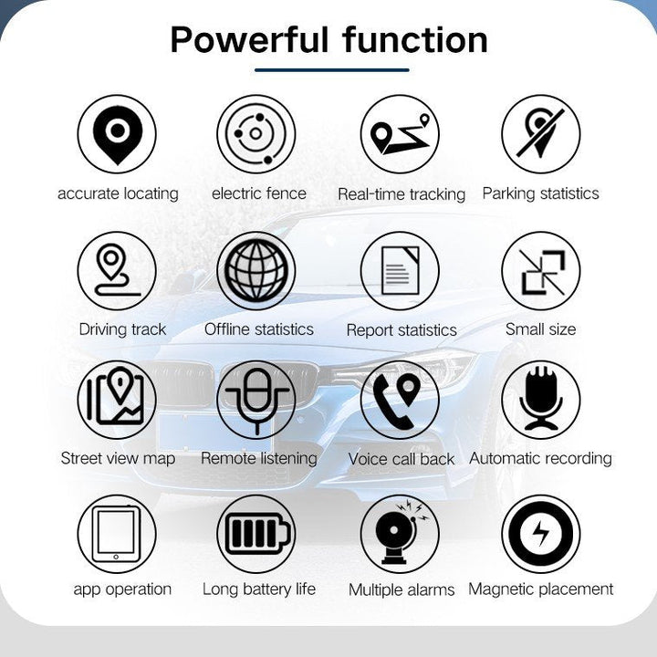 Rastreadore GPS per Auto – Dispositivo GPS Magnetico Antifurto, Monitoraggio Veicoli in Tempo Reale, Lunga Durata della Batteria