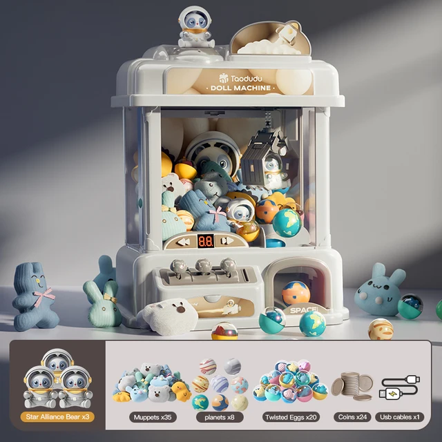 Macchina per Giocattoli Mini a Moneta Pro Kit per Bambini - Gioco Arcade con Premi in Peluche