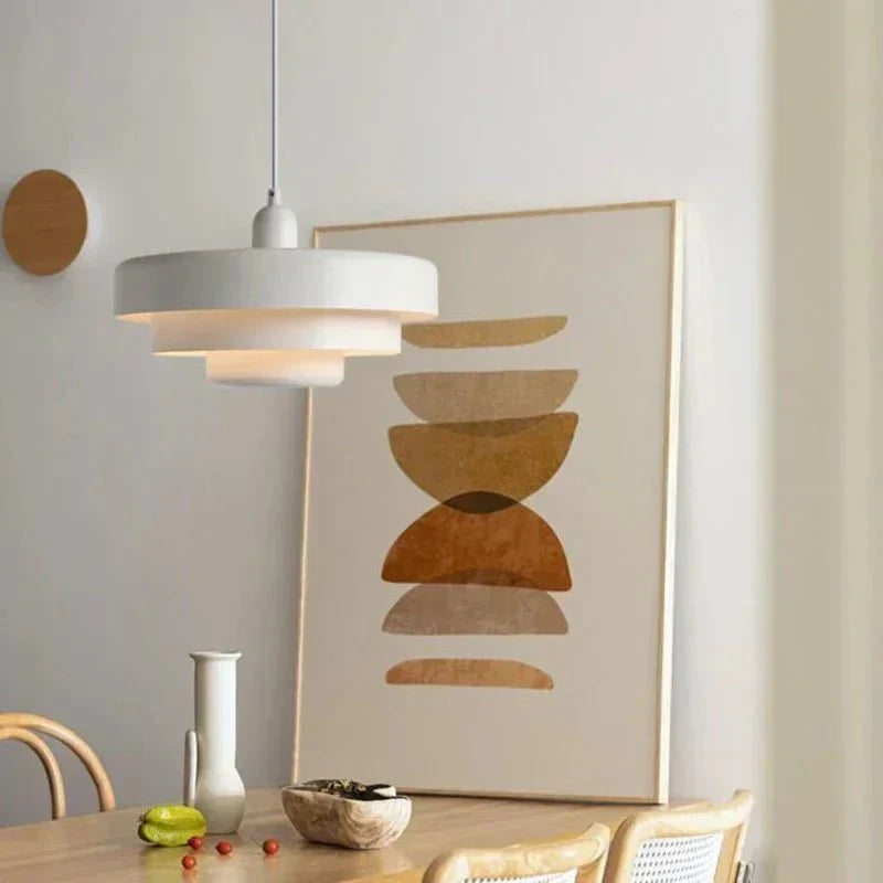 TRILORA – Elegante lampadario a tre livelli in colori macaron