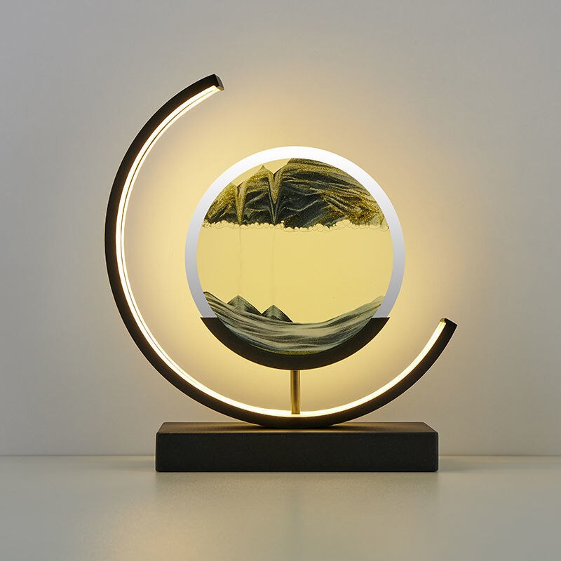 SandLumen: Lampada da tavolo con sabbia in movimento e illuminazione a LED