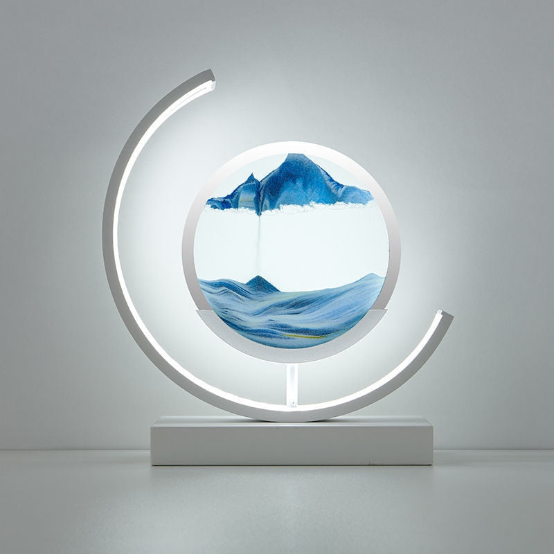 SandLumen: Lampada da tavolo con sabbia in movimento e illuminazione a LED
