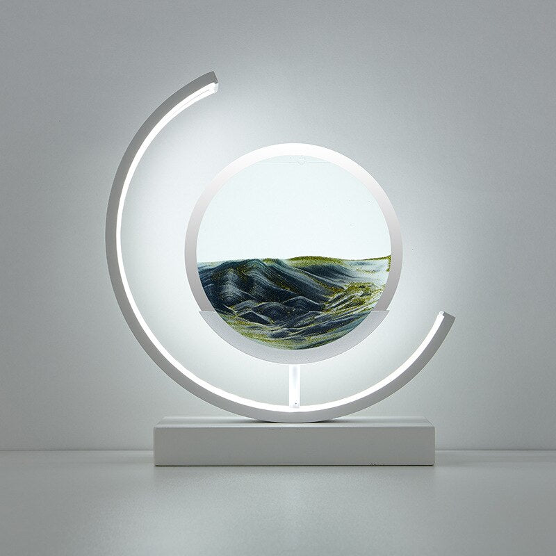 SandLumen: Lampada da tavolo con sabbia in movimento e illuminazione a LED