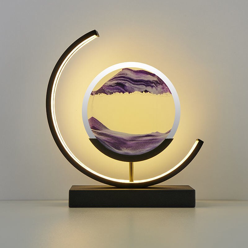 SandLumen: Lampada da tavolo con sabbia in movimento e illuminazione a LED