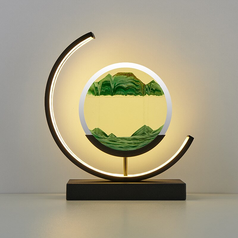 SandLumen: Lampada da tavolo con sabbia in movimento e illuminazione a LED