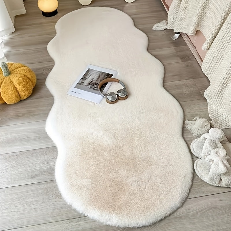 SanftRaum: Tappeto moderno polygonale morbido e soffice – ideale per ufficio, camera da letto e decorazione indoor