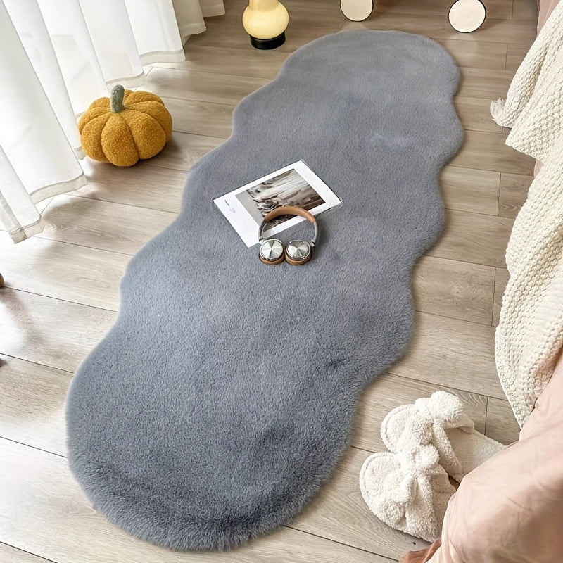 SanftRaum: Tappeto moderno polygonale morbido e soffice – ideale per ufficio, camera da letto e decorazione indoor