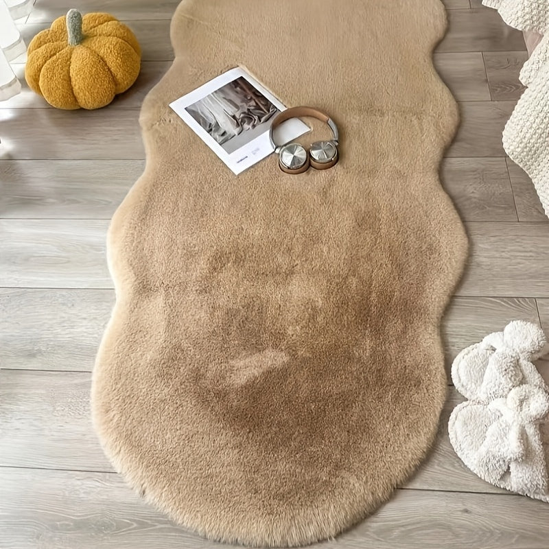 SanftRaum: Tappeto moderno polygonale morbido e soffice – ideale per ufficio, camera da letto e decorazione indoor