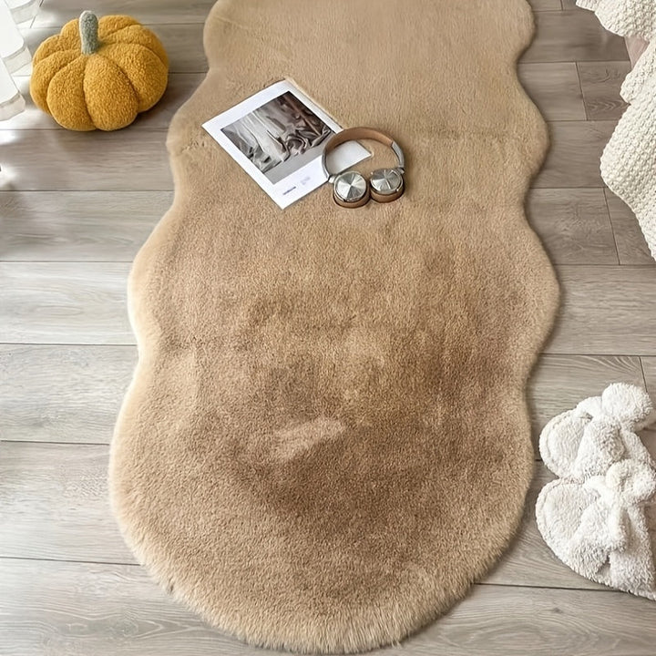 SanftRaum: Tappeto moderno polygonale morbido e soffice – ideale per ufficio, camera da letto e decorazione indoor
