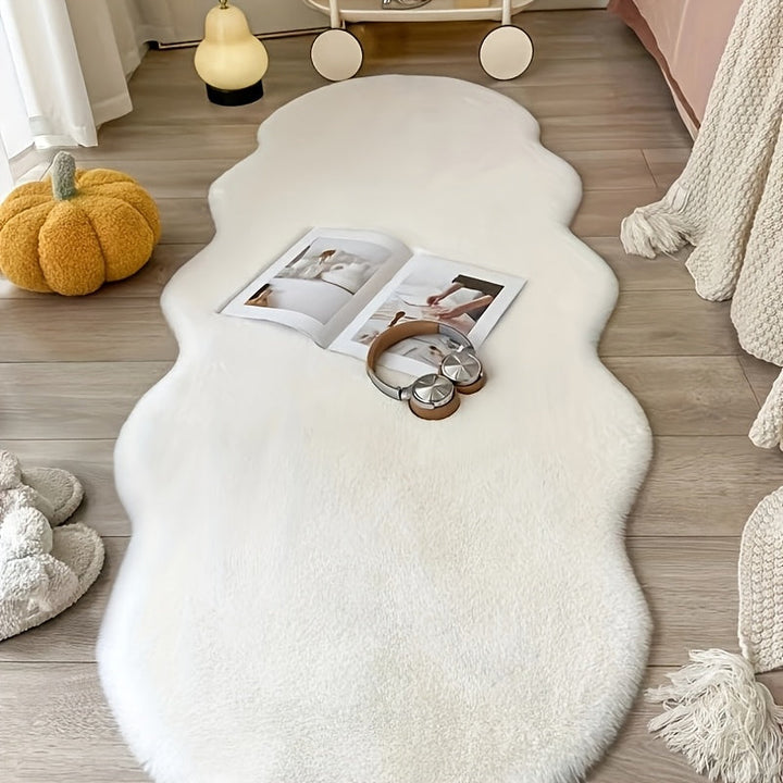 SanftRaum: Tappeto moderno polygonale morbido e soffice – ideale per ufficio, camera da letto e decorazione indoor