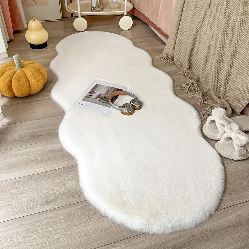 SanftRaum: Tappeto moderno polygonale morbido e soffice – ideale per ufficio, camera da letto e decorazione indoor