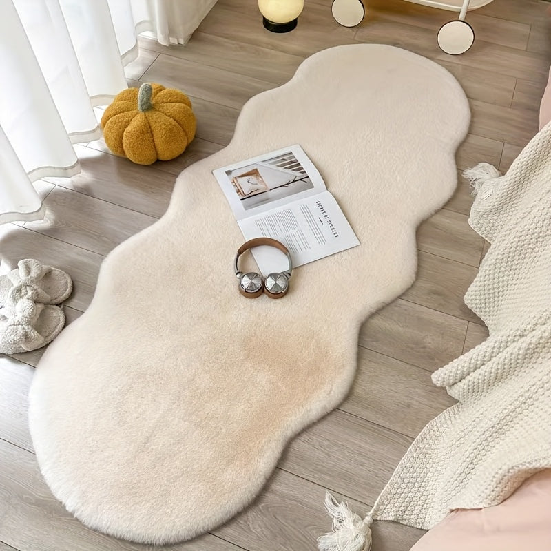 SanftRaum: Tappeto moderno polygonale morbido e soffice – ideale per ufficio, camera da letto e decorazione indoor