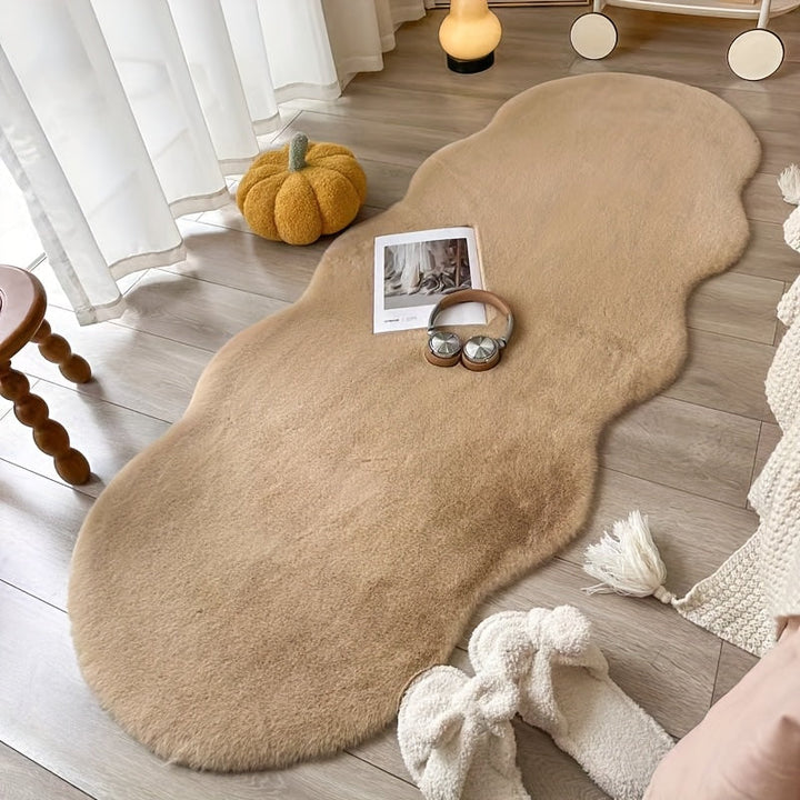SanftRaum: Tappeto moderno polygonale morbido e soffice – ideale per ufficio, camera da letto e decorazione indoor
