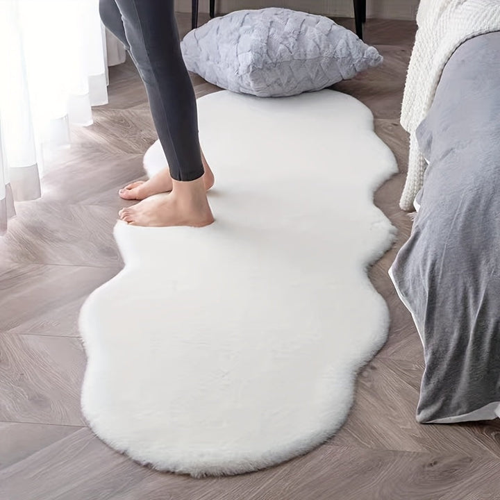 SanftRaum: Tappeto moderno polygonale morbido e soffice – ideale per ufficio, camera da letto e decorazione indoor