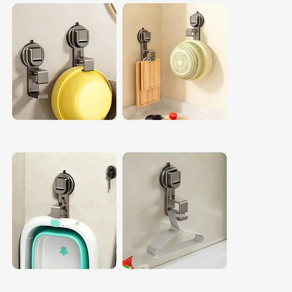 Set di ganci a ventosa | Senza forature né incollaggi | Riutilizzabile | Forte tenuta fino a 10 kg