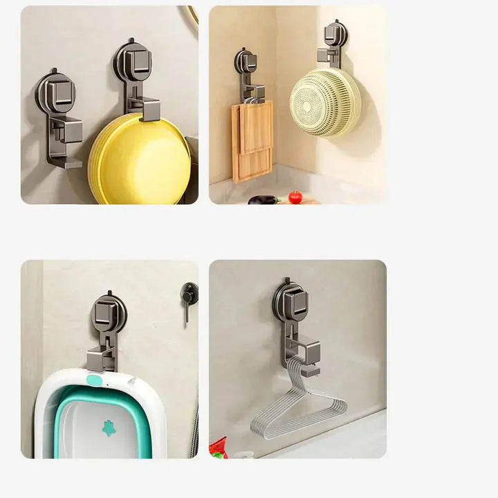 Set di ganci a ventosa | Senza forature né incollaggi | Riutilizzabile | Forte tenuta fino a 10 kg