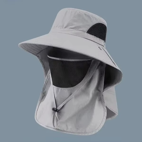 Cappello da Sole Esterno con Protezione UV e Visiera Larga e Falda per il Collo per Escursionismo, Pesca e Campeggio