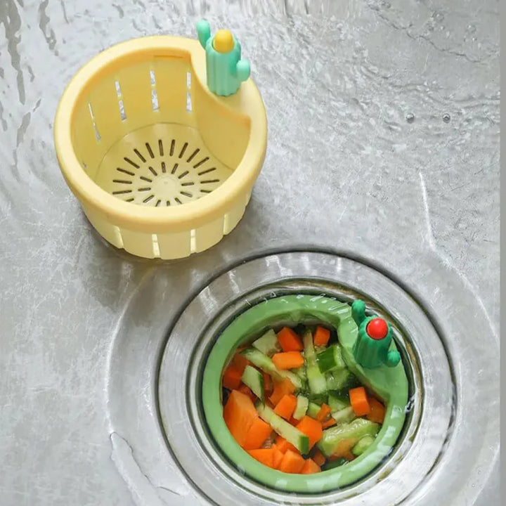 Scolapiatti per Lavello con Manico Design Cactus Filtro per Rifiuti in Plastica ABS Eco-Friendly Regalo 2026