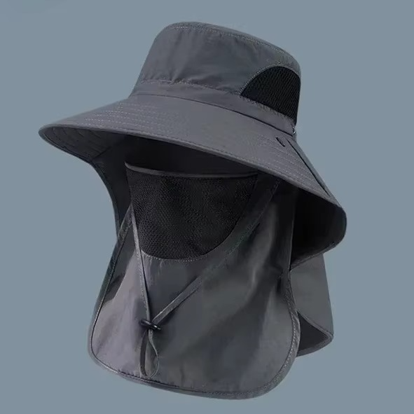 Cappello da Sole Esterno con Protezione UV e Visiera Larga e Falda per il Collo per Escursionismo, Pesca e Campeggio