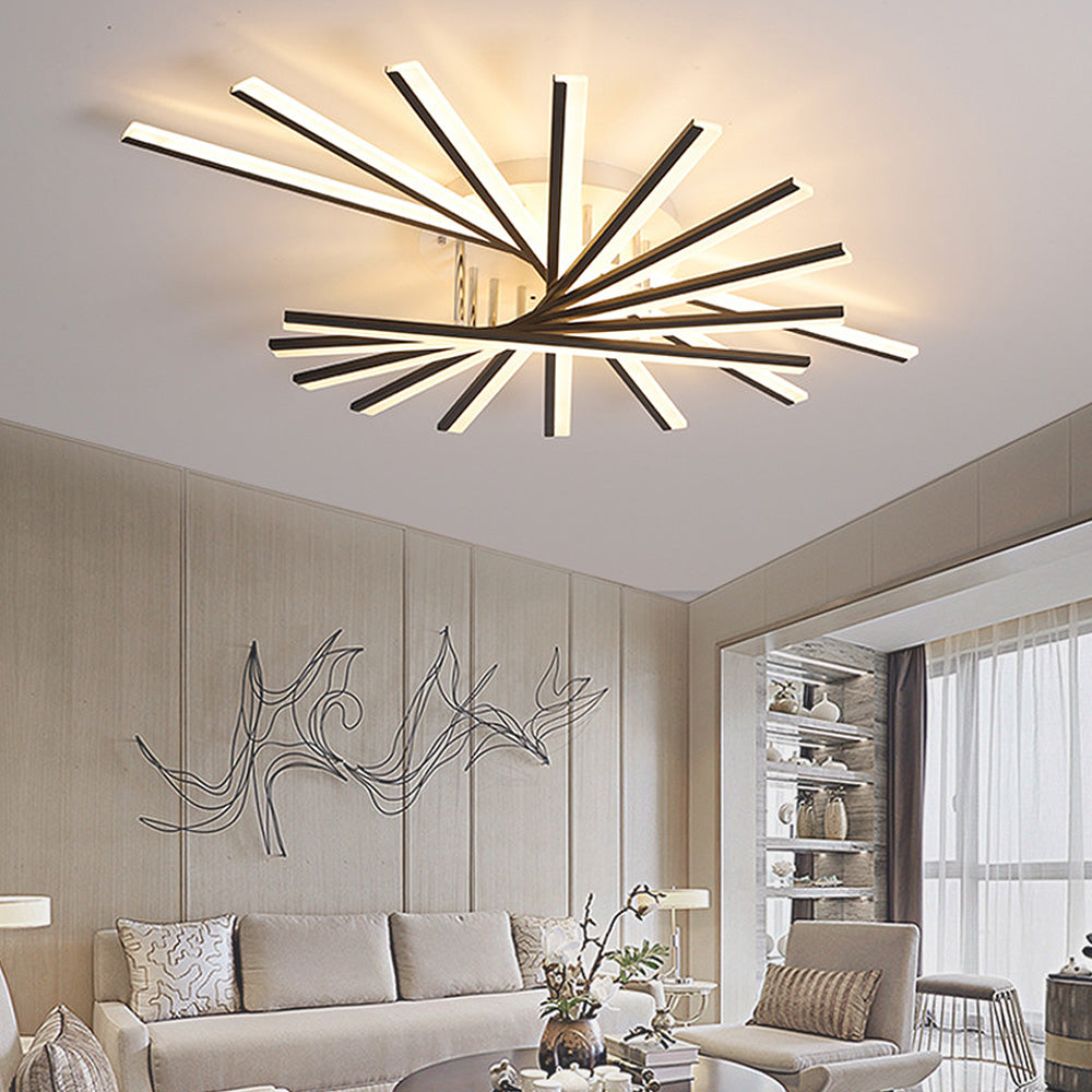 ScandiGlühen: Lampada da soffitto LED scandinava in metallo semplice – elegante e funzionale per aree giorno e notte
