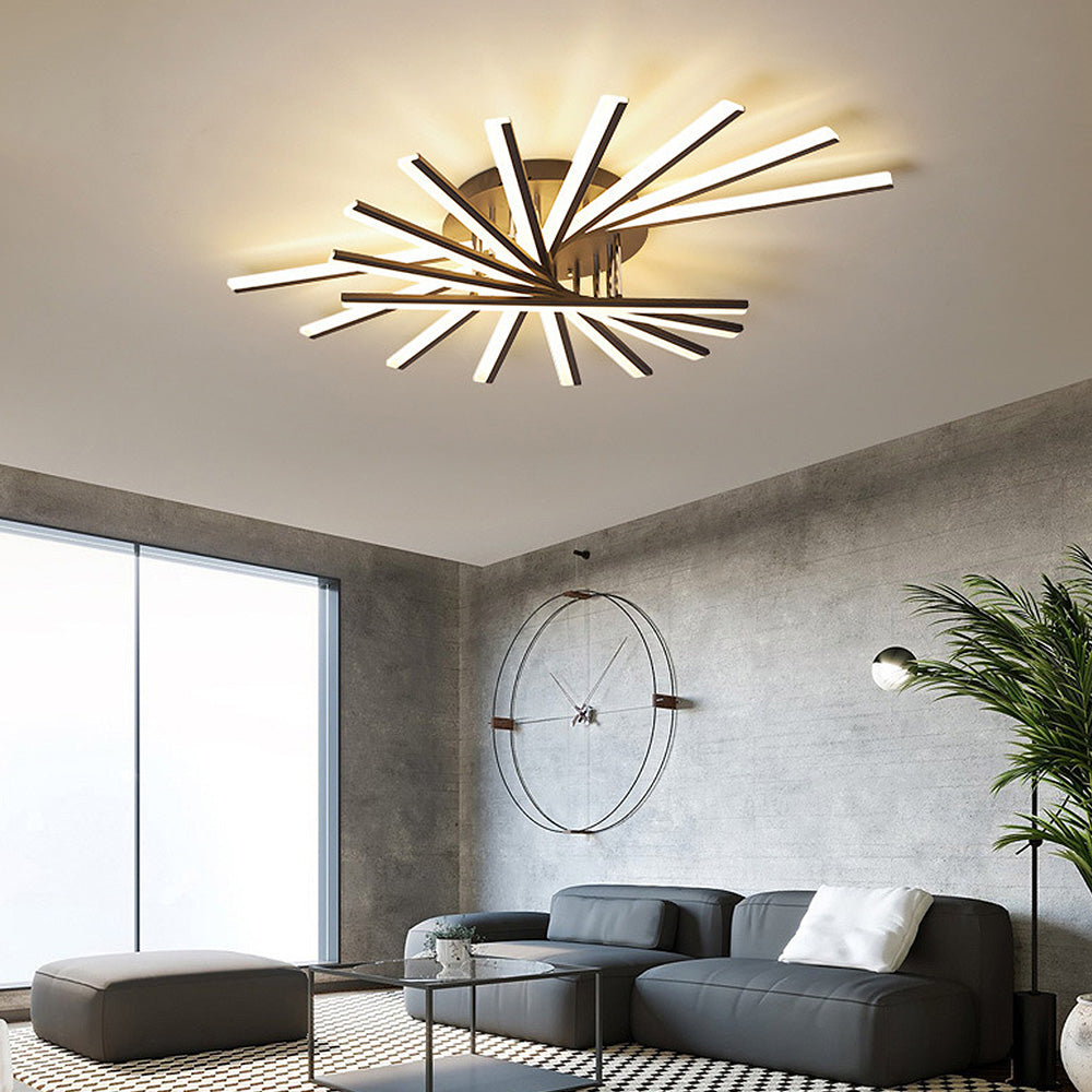 ScandiGlühen: Lampada da soffitto LED scandinava in metallo semplice – elegante e funzionale per aree giorno e notte