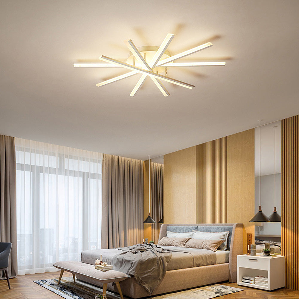 ScandiGlühen: Lampada da soffitto LED scandinava in metallo semplice – elegante e funzionale per aree giorno e notte