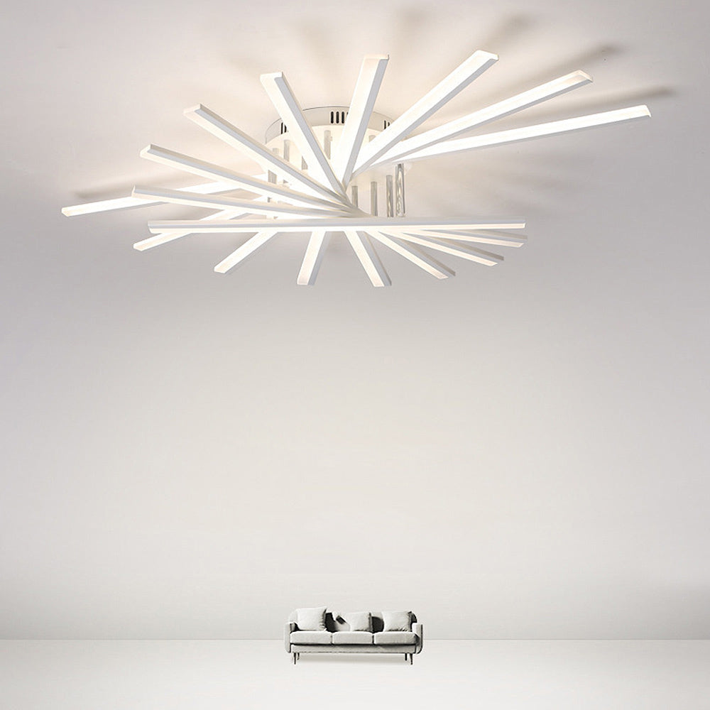 ScandiGlühen: Lampada da soffitto LED scandinava in metallo semplice – elegante e funzionale per aree giorno e notte