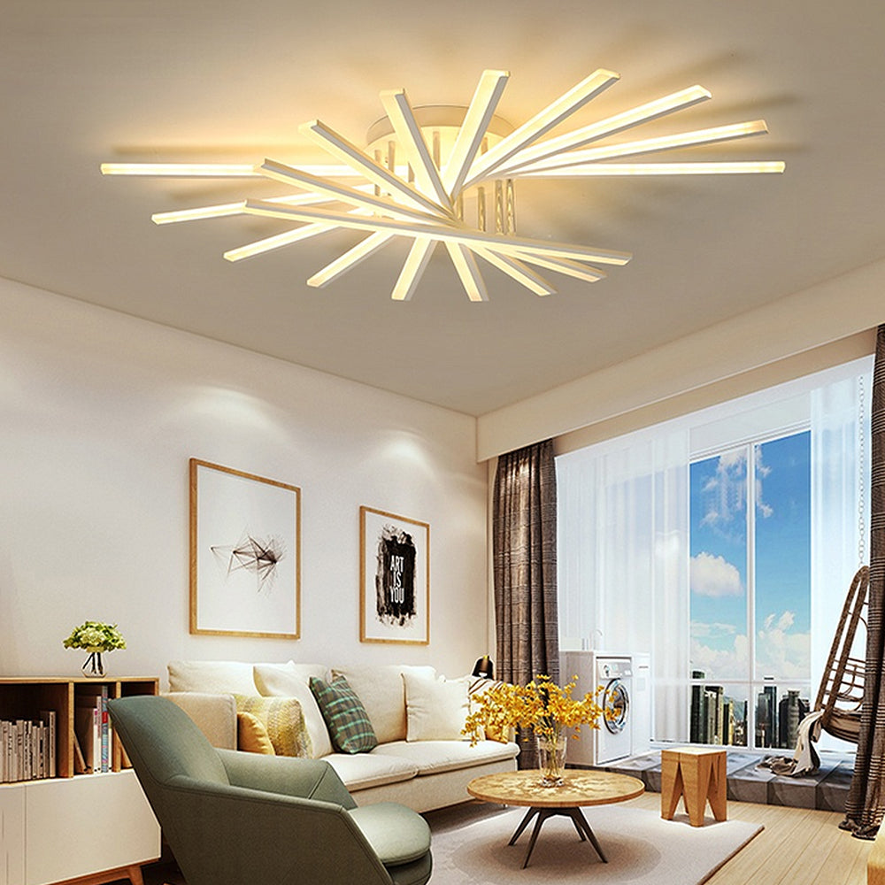 ScandiGlühen: Lampada da soffitto LED scandinava in metallo semplice – elegante e funzionale per aree giorno e notte
