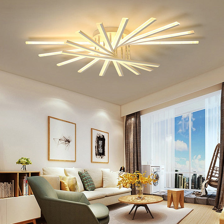 ScandiGlühen: Lampada da soffitto LED scandinava in metallo semplice – elegante e funzionale per aree giorno e notte