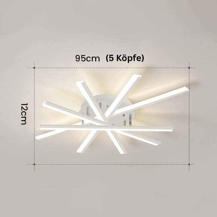 ScandiGlühen: Lampada da soffitto LED scandinava in metallo semplice – elegante e funzionale per aree giorno e notte