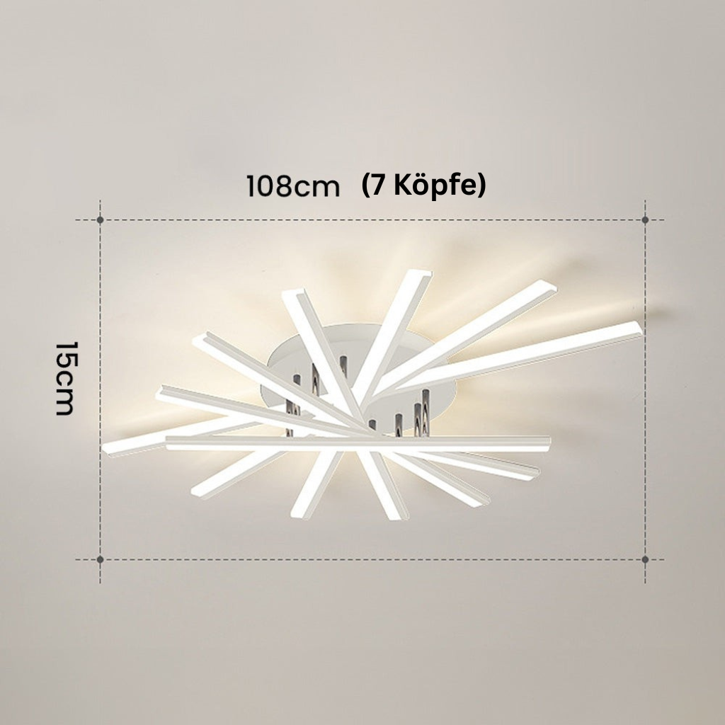 ScandiGlühen: Lampada da soffitto LED scandinava in metallo semplice – elegante e funzionale per aree giorno e notte