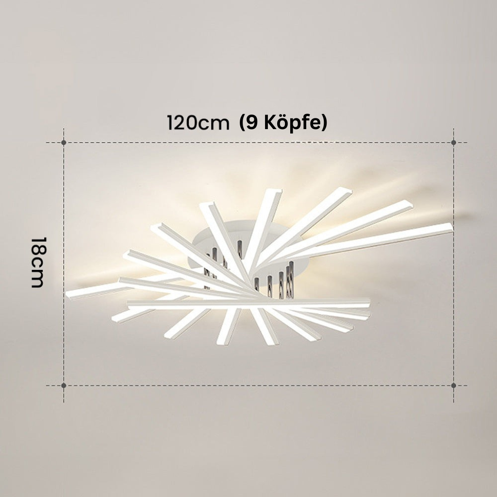 ScandiGlühen: Lampada da soffitto LED scandinava in metallo semplice – elegante e funzionale per aree giorno e notte