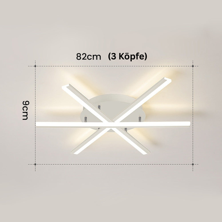 ScandiGlühen: Lampada da soffitto LED scandinava in metallo semplice – elegante e funzionale per aree giorno e notte
