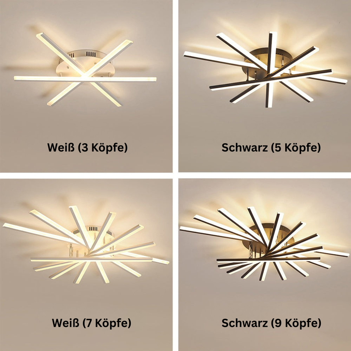 ScandiGlühen: Lampada da soffitto LED scandinava in metallo semplice – elegante e funzionale per aree giorno e notte