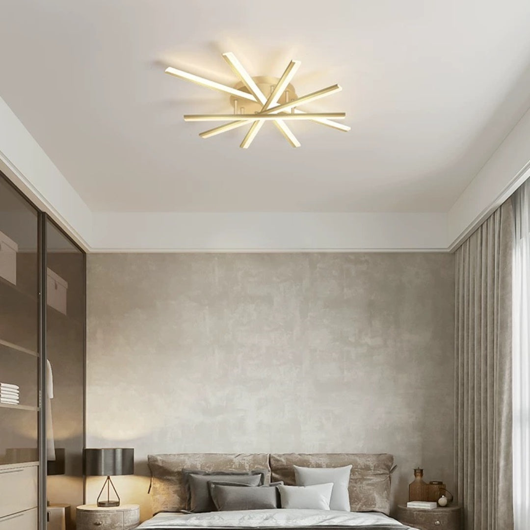 ScandiGlühen: Lampada da soffitto LED scandinava in metallo semplice – elegante e funzionale per aree giorno e notte