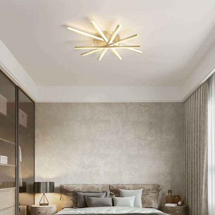 ScandiGlühen: Lampada da soffitto LED scandinava in metallo semplice – elegante e funzionale per aree giorno e notte