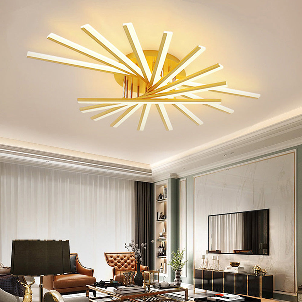 ScandiGlühen: Lampada da soffitto LED scandinava in metallo semplice – elegante e funzionale per aree giorno e notte
