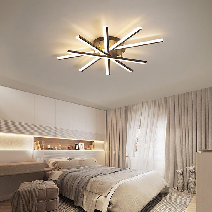 ScandiGlühen: Lampada da soffitto LED scandinava in metallo semplice – elegante e funzionale per aree giorno e notte