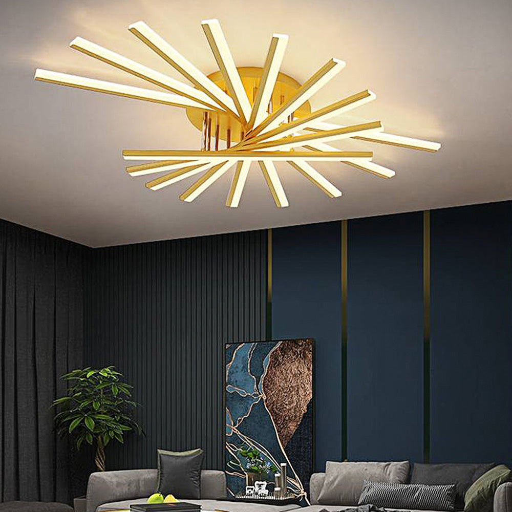 ScandiGlühen: Lampada da soffitto LED scandinava in metallo semplice – elegante e funzionale per aree giorno e notte