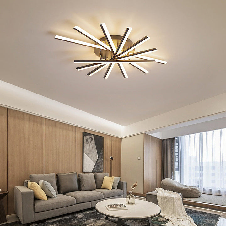 ScandiGlühen: Lampada da soffitto LED scandinava in metallo semplice – elegante e funzionale per aree giorno e notte