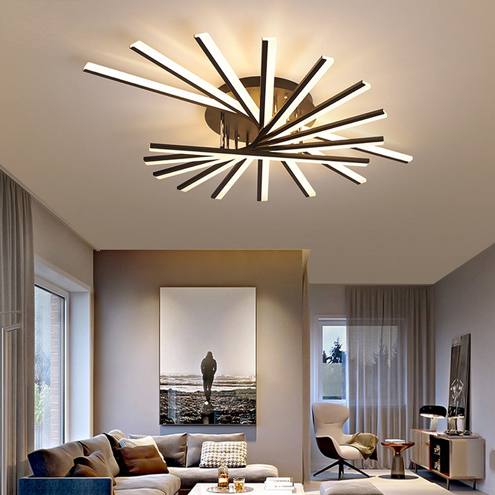 ScandiGlühen: Lampada da soffitto LED scandinava in metallo semplice – elegante e funzionale per aree giorno e notte