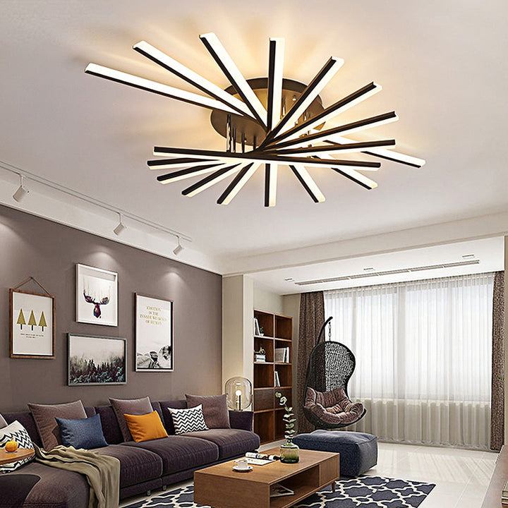ScandiGlühen: Lampada da soffitto LED scandinava in metallo semplice – elegante e funzionale per aree giorno e notte