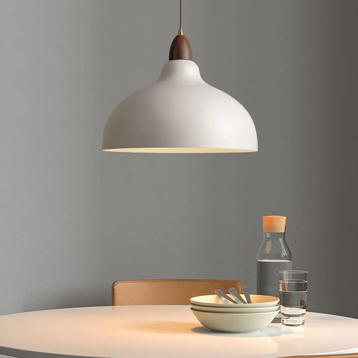 ScandiHolz: Lampada a sospensione scandinava in legno e metallo – per cucina e zona pranzo