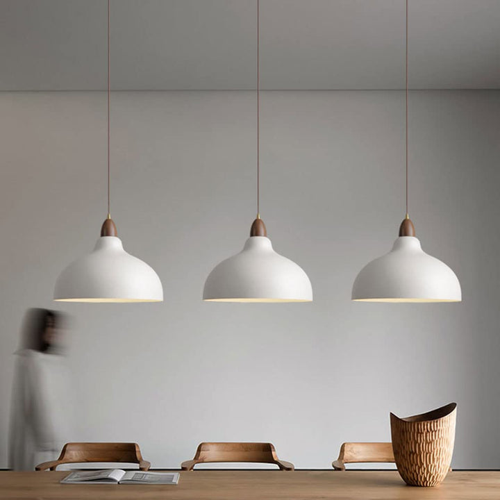 ScandiHolz: Lampada a sospensione scandinava in legno e metallo – per cucina e zona pranzo