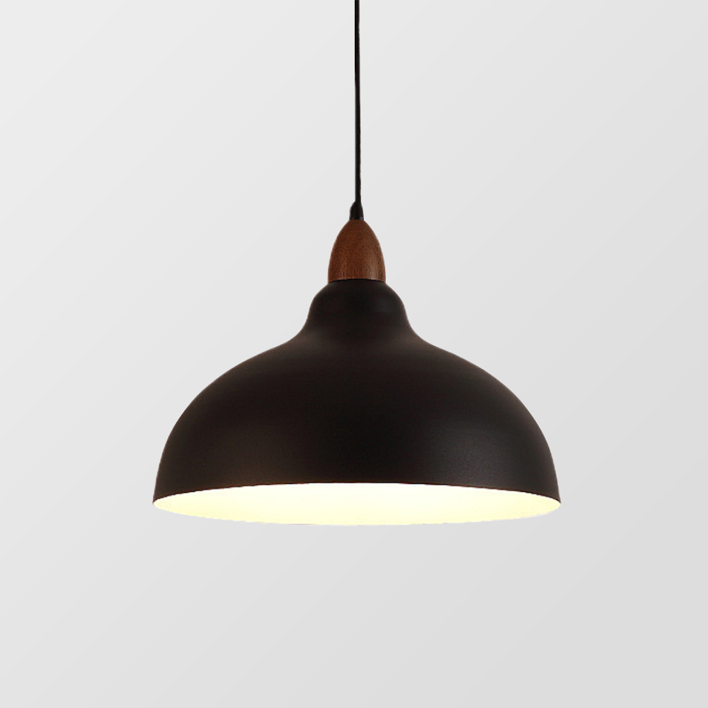ScandiHolz: Lampada a sospensione scandinava in legno e metallo – per cucina e zona pranzo