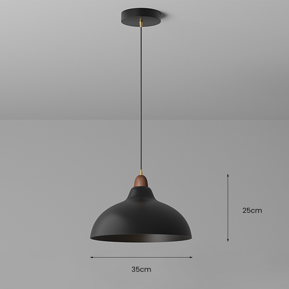 ScandiHolz: Lampada a sospensione scandinava in legno e metallo – per cucina e zona pranzo