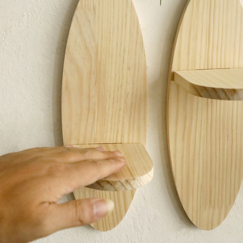 ScandiKurve: Mensole da parete in legno – salvaspazio, stabili e sospese con bordi curvi per cucina e ufficio