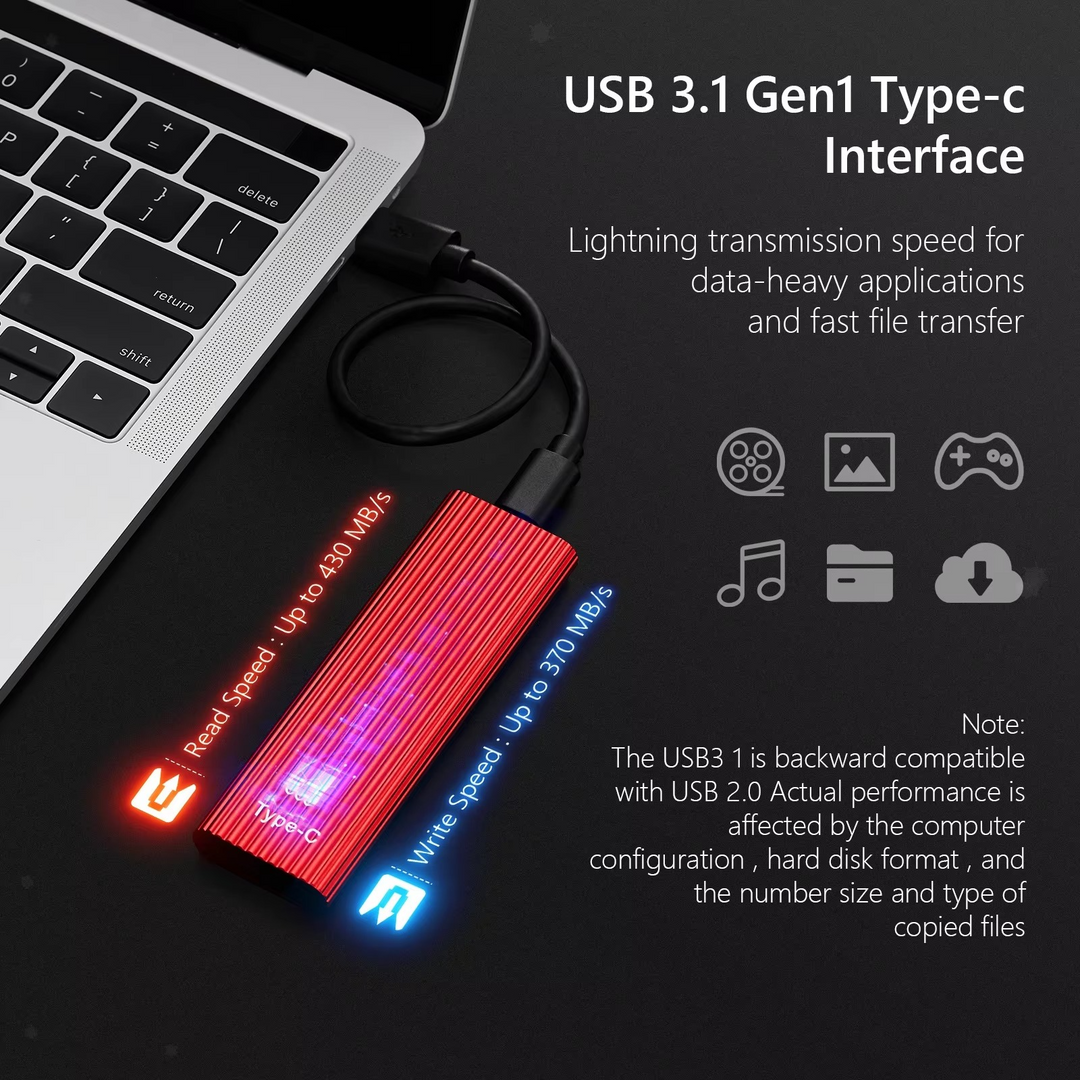 SSD Portatile Ultra-Rapido - Unità a Stato Solido USB 3.1