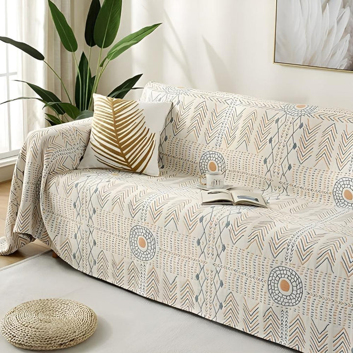 Schicker Webstuhl: Coperta in cotone reversibile con elegante struttura e morbida texture – per divano e camera da letto