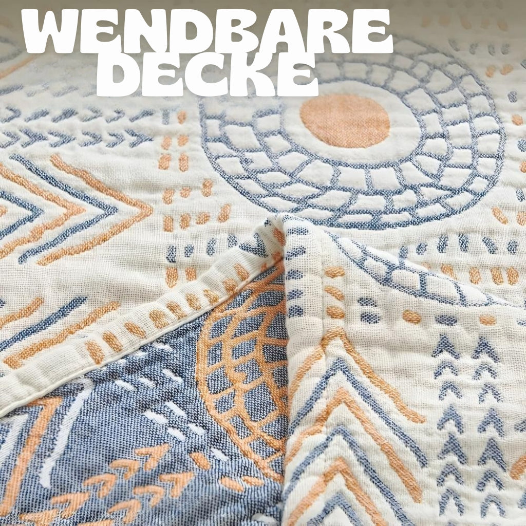 Schicker Webstuhl: Coperta in cotone reversibile con elegante struttura e morbida texture – per divano e camera da letto