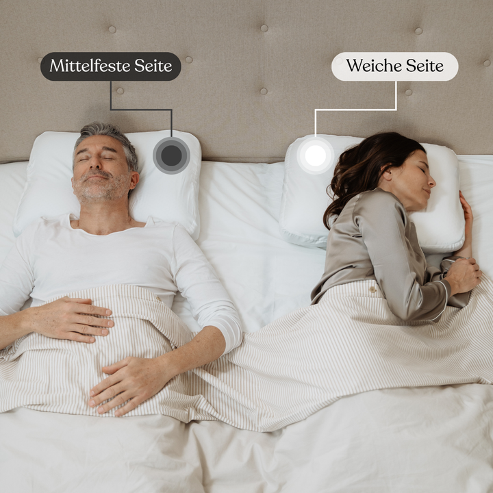 SchlafGleichgewicht: Cuscino per il collo – supportante e amico della pelle per diverse posizioni di sonno